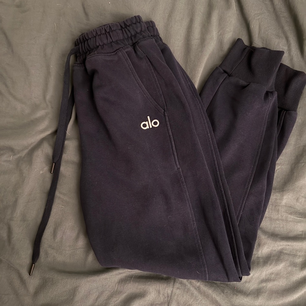 Alo Dark Navy Blue Joggers